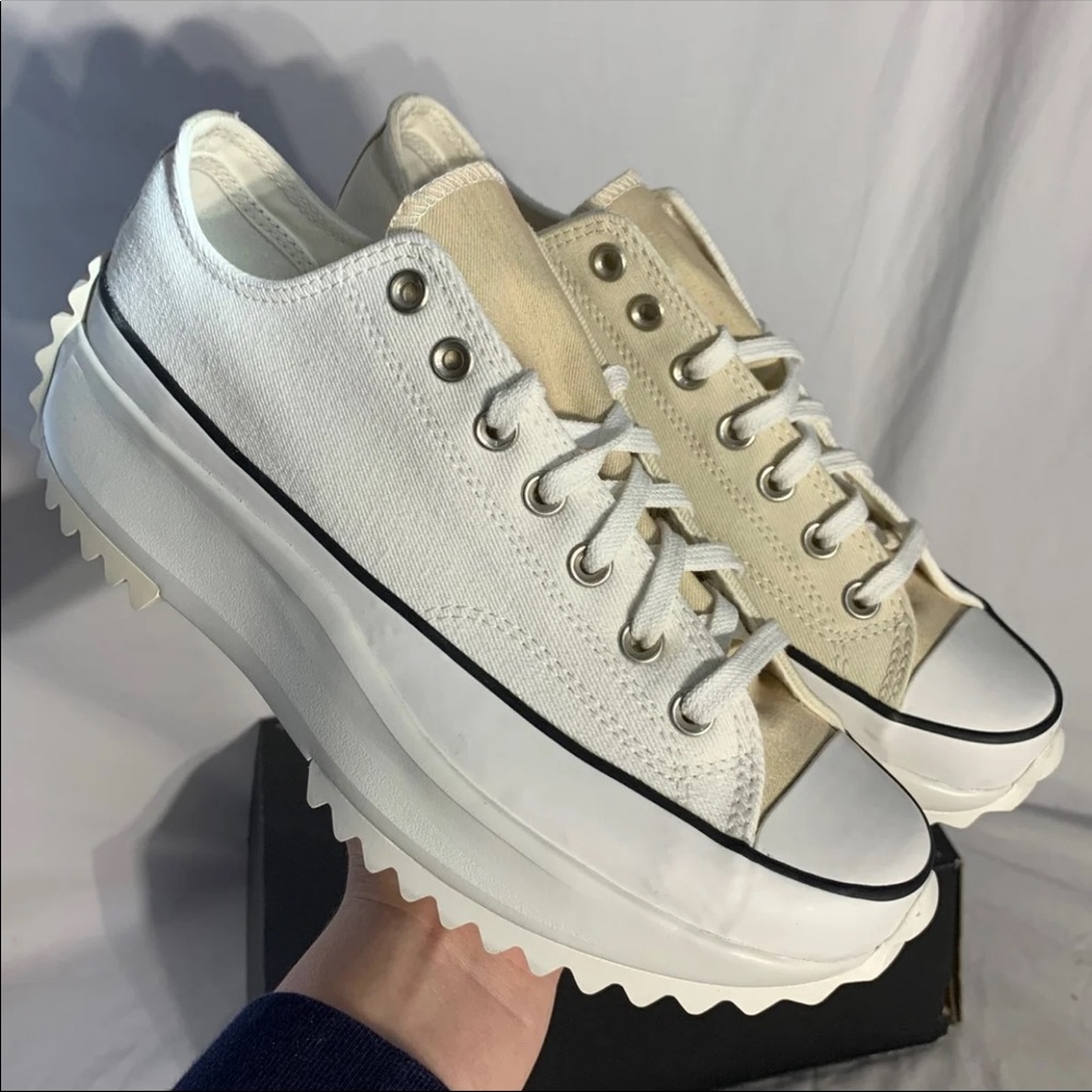 Converse Run Star Hike New Platform Shoes Mens 9.5 and 10.5 - Tan White Black - Picture 4 of 7